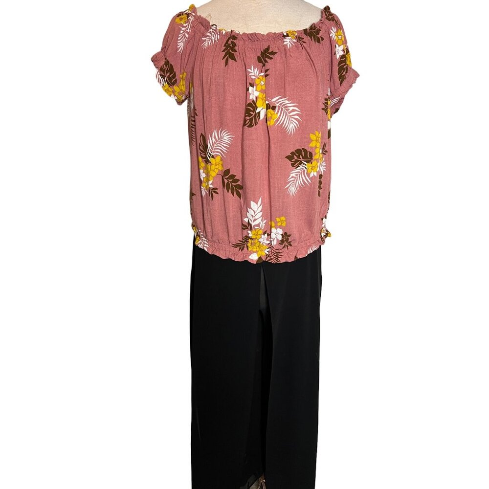 Zenobia 3XL blouse pull over off shoulders floral boho chic cottage Y2K